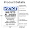 Signmission No Pets Allowed Service Animals Welcome, 10 in W x Rectangle, Aluminum OS-2PACK-NS-A-1014-V-16162 - alternate 5